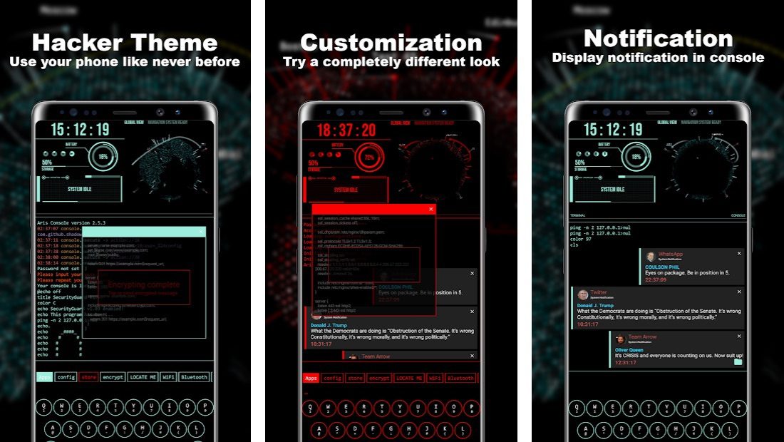 Hacker Theme And 3D Launcher Mod Apk