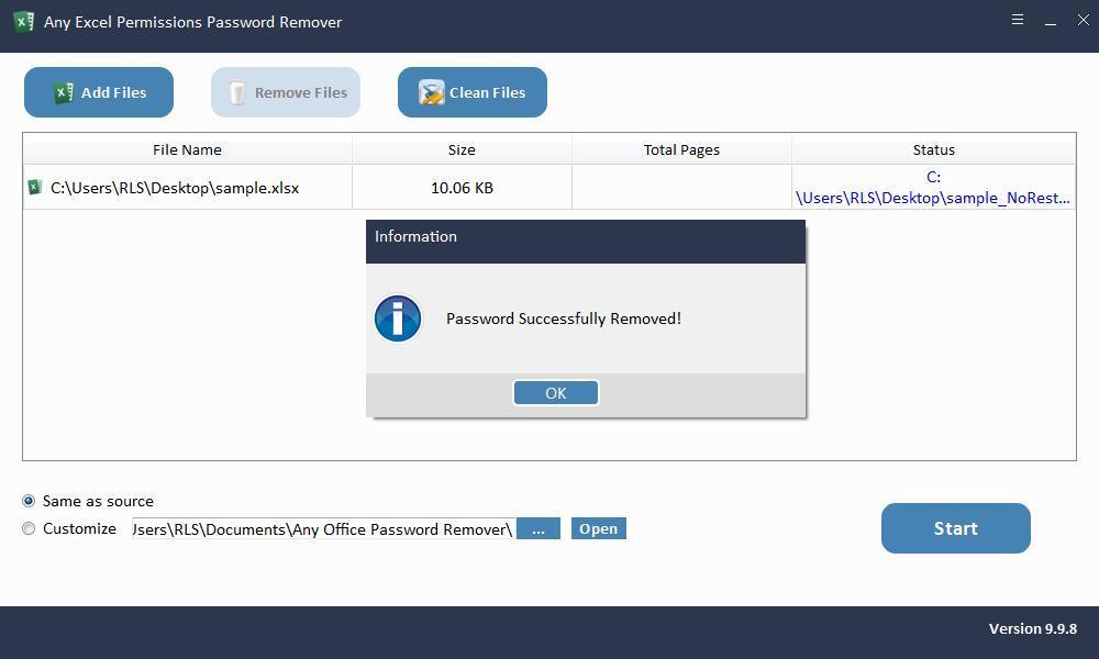 Free Download Any Excel Permissions Password Remover Software