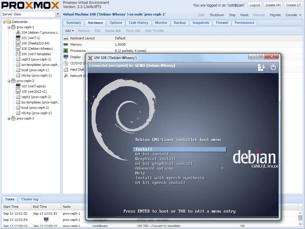 Proxmox virtual environment full