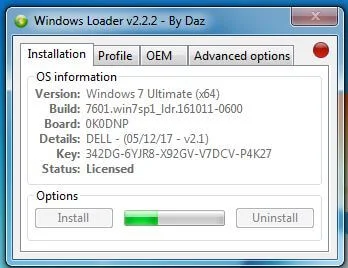 Windows 7 Loader Is Installing