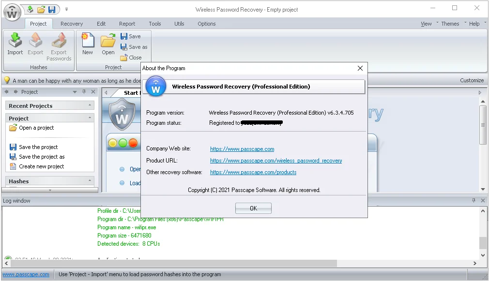 Download Passcape Wireless Password Recovery Pro keys