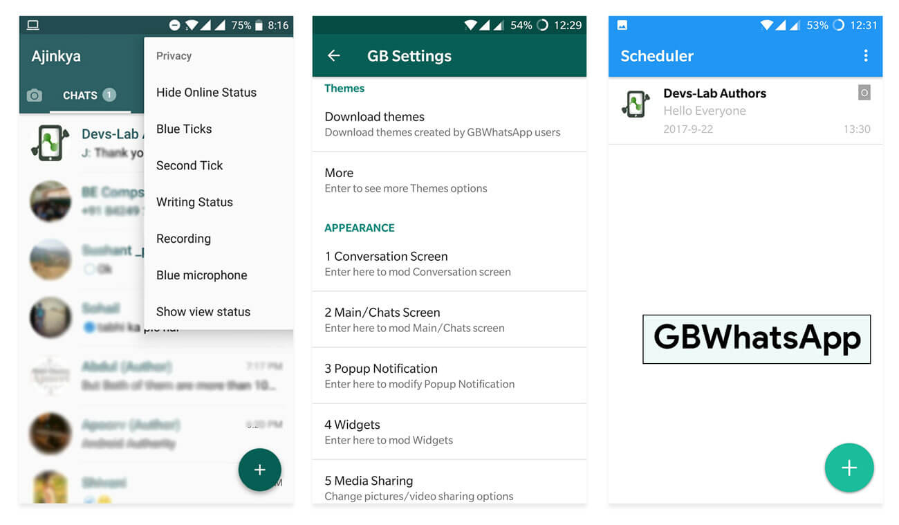 Gbwhatsapp Whatsapp Plus Features