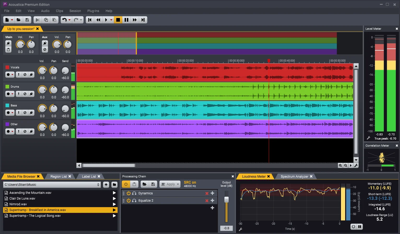 acoustica premium multitrack session