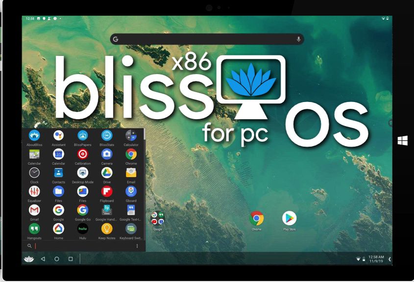 bliss os x android for your pc