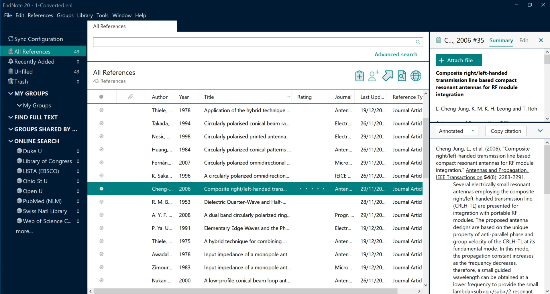 endnote full with 