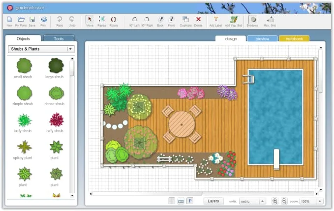 Artifact interactive garden planner