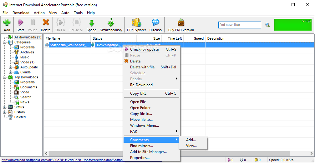 Internet Download Accelerator pro medicine