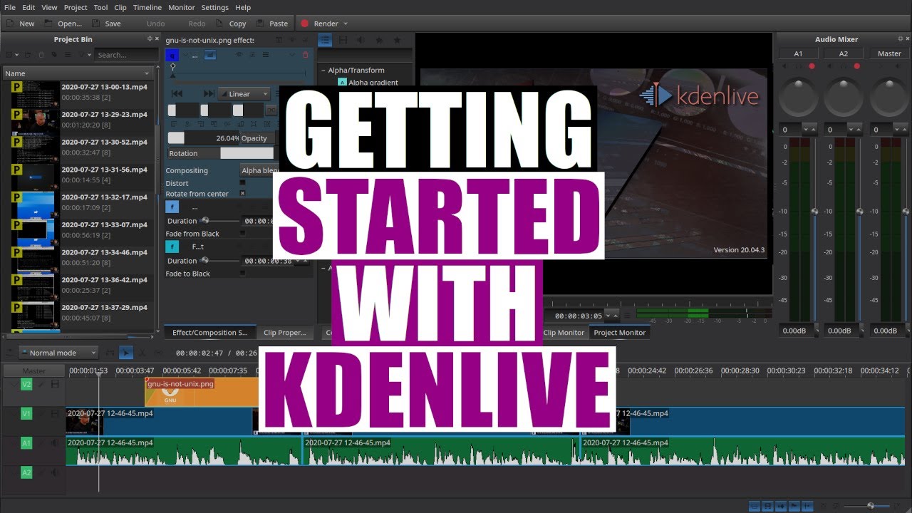 Download Kdenlive video editor For Windows Free Download