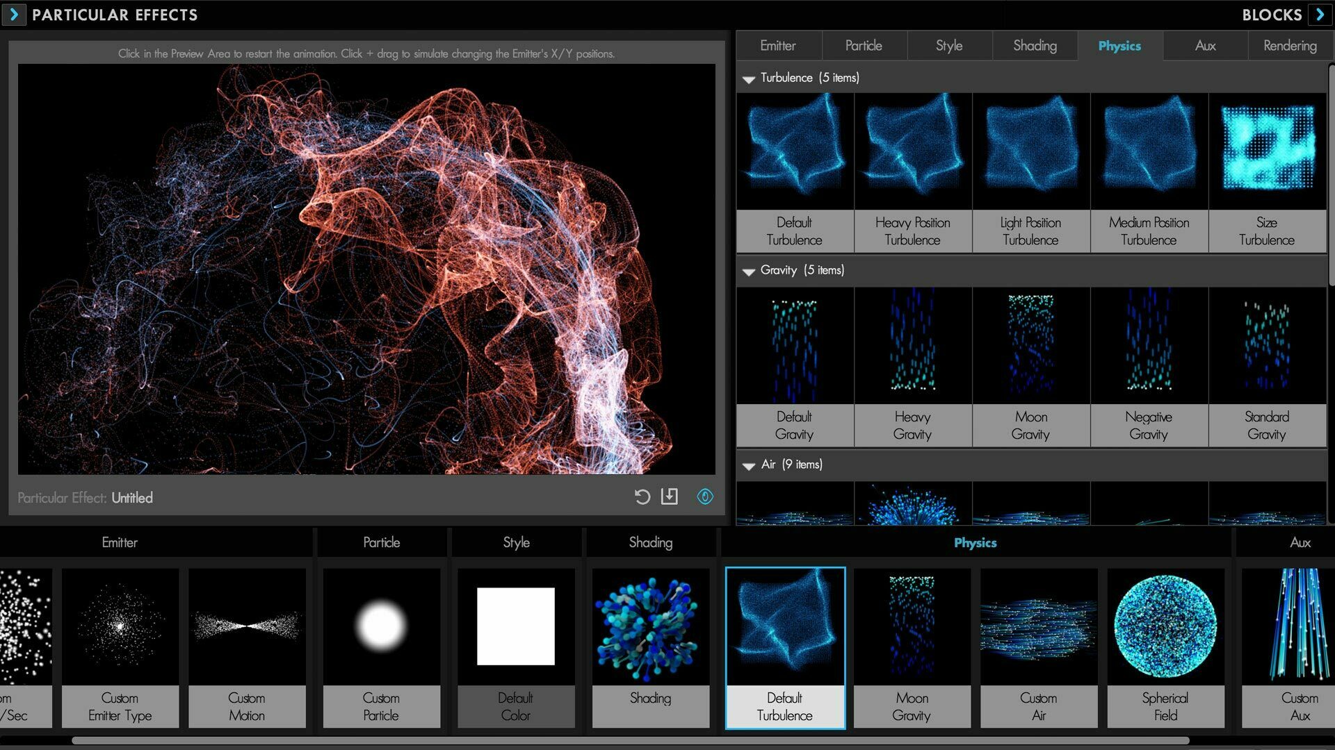 Trapcode Particular Effects Builder C