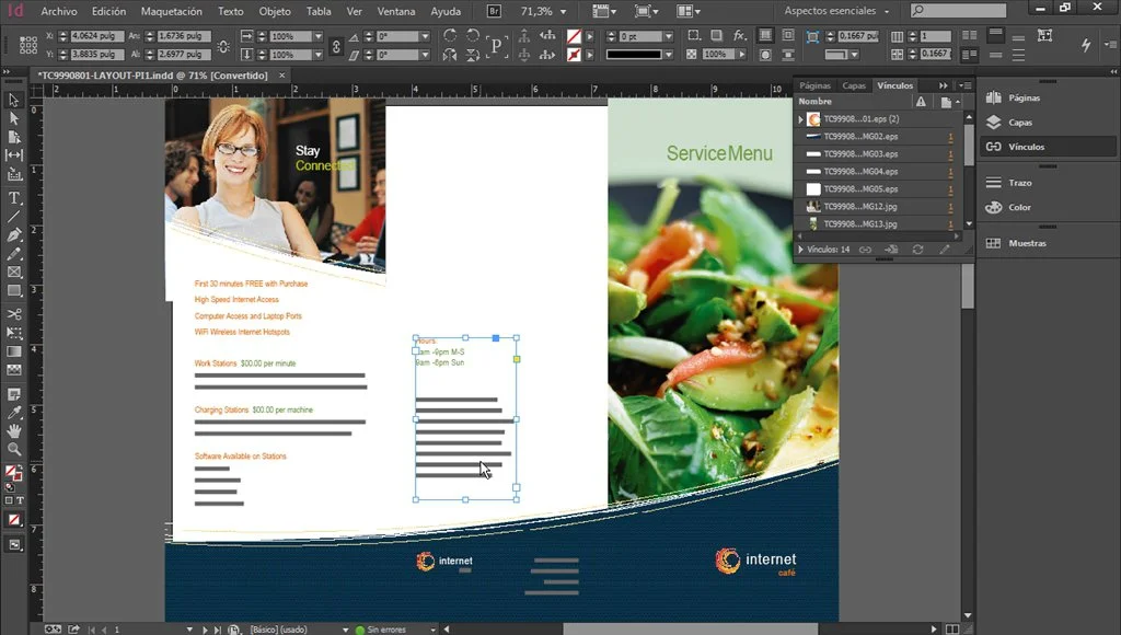 Adobe indesign cc with 