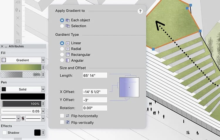 Vectorworks software with ui improvements