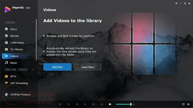 DVDFab PlayerFab 7 ultra hd player giveaway screenshot