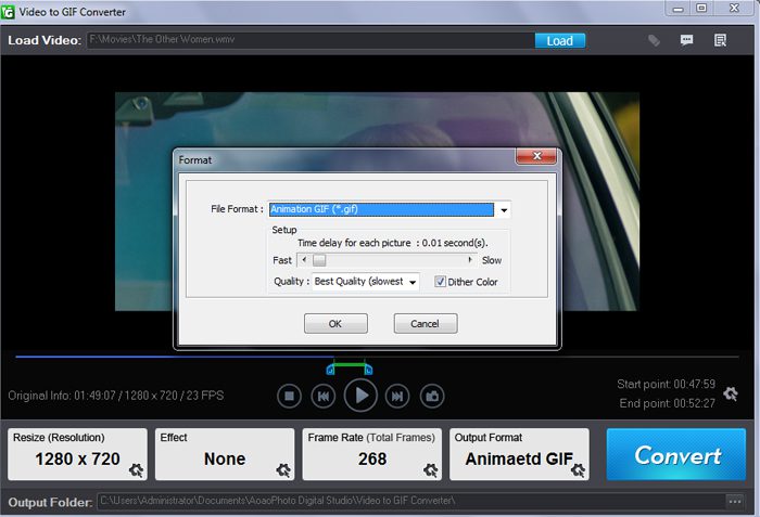 AOAO Video to GIF Converter Free download