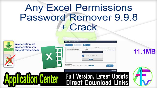 Download Any Excel Permissions Password Remover Full Version