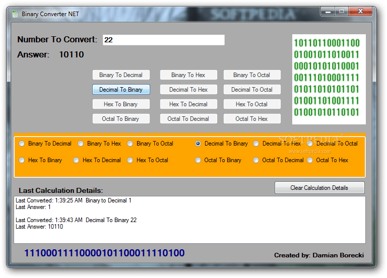 Decimal to Binary Converter Software Free Download