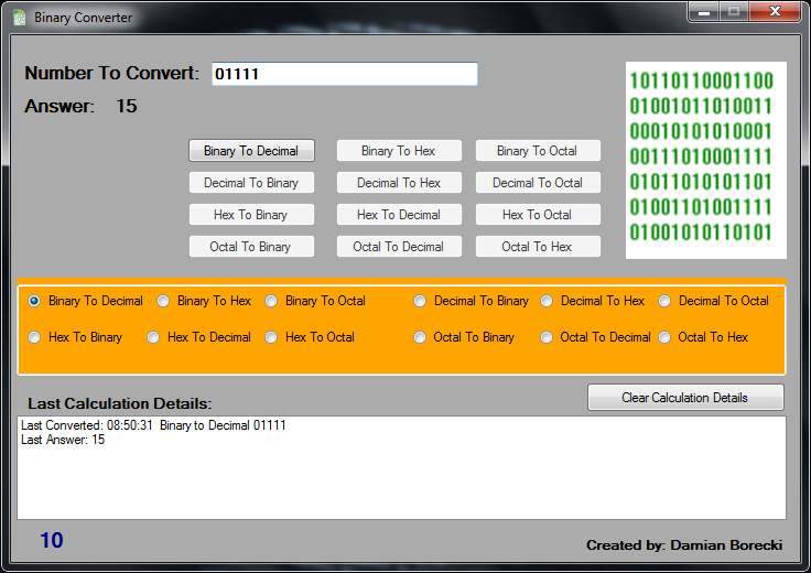 Decimal to Binary Converter Software Free Download