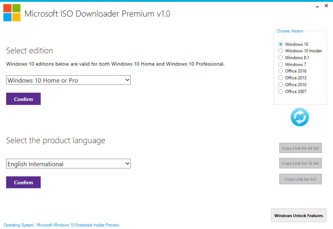 Microsoft ISO Downloader Premium Free Download