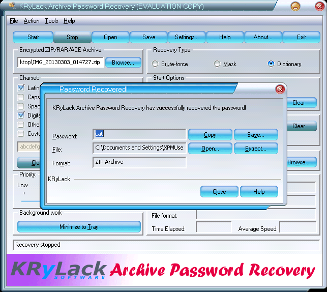 KRyLack RAR Password Recovery Free Download Full Version
