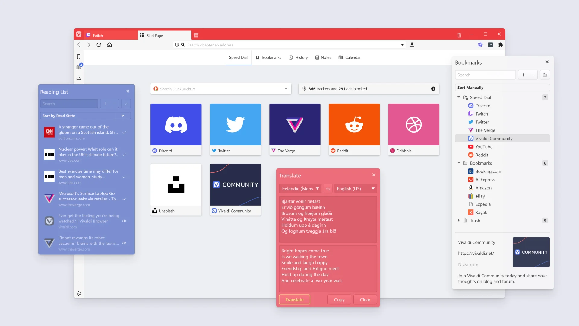 Vivaldi Desktop Web Browser Free Download