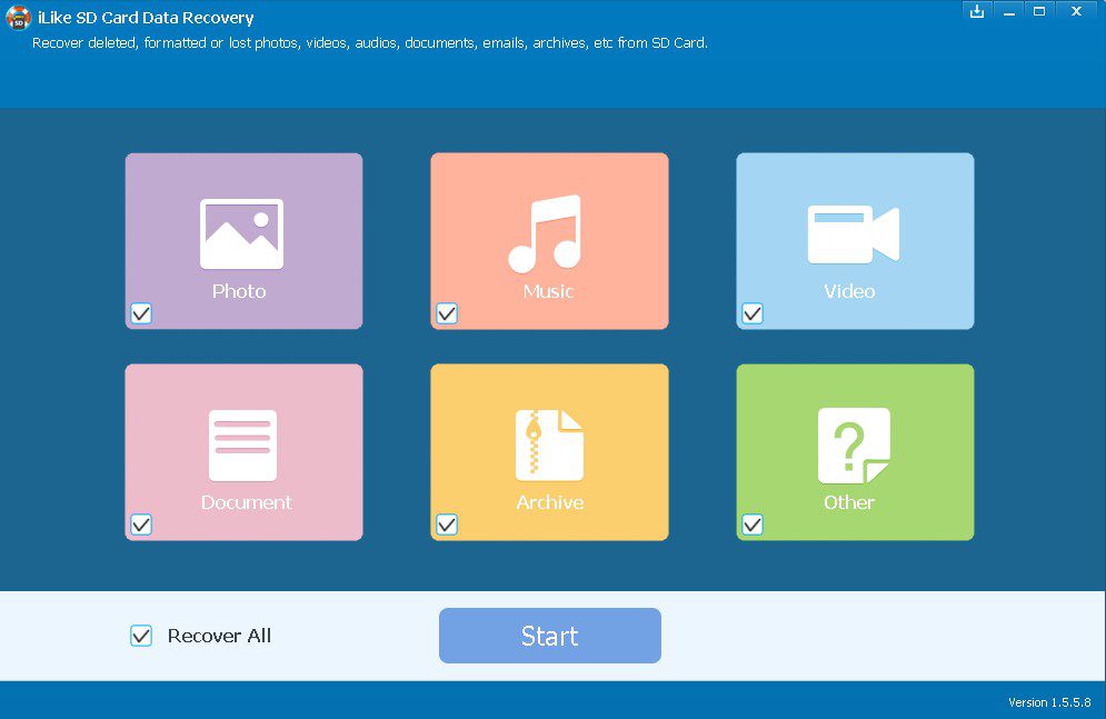 Download iLike SD Card Data Recovery Full Version