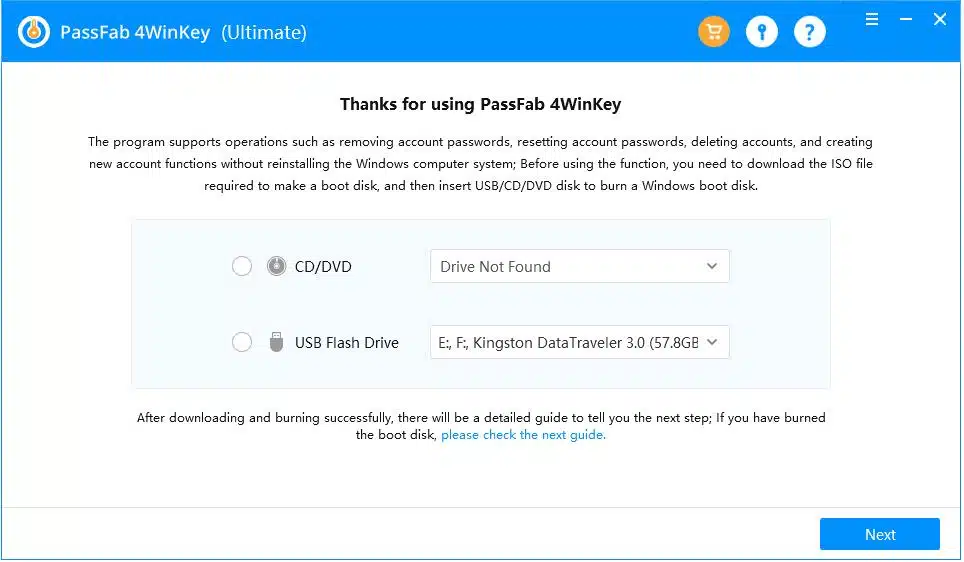 PassFab 4WinKey Ultimate Free Download 