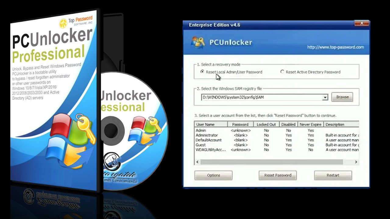 Download PCUnlocker WinPE Full Version