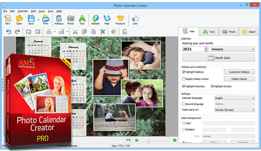 Download AMS Software Photo Calendar Creator Pro With Serial keys
