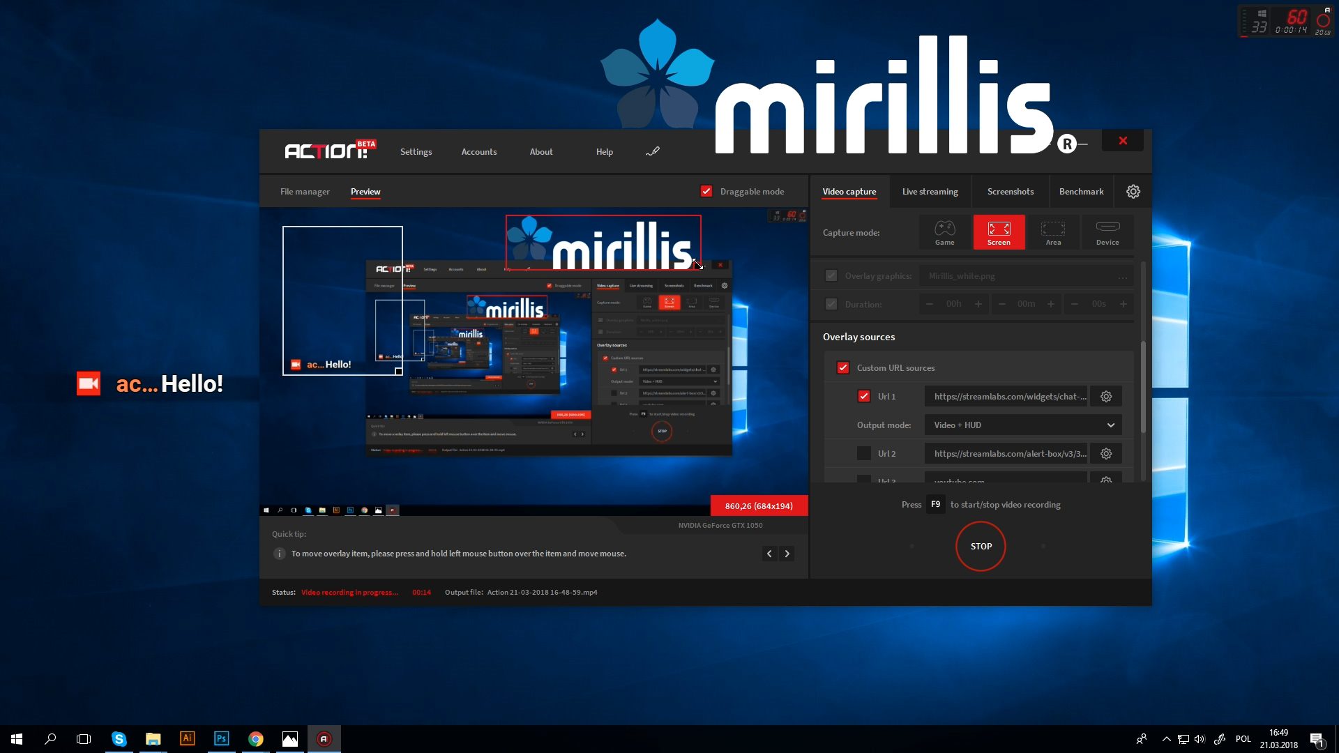 Mirillis Action Software Full Version Free Download