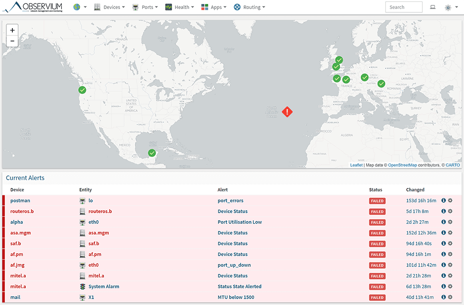 Download Observium Network Monitoring Tool 