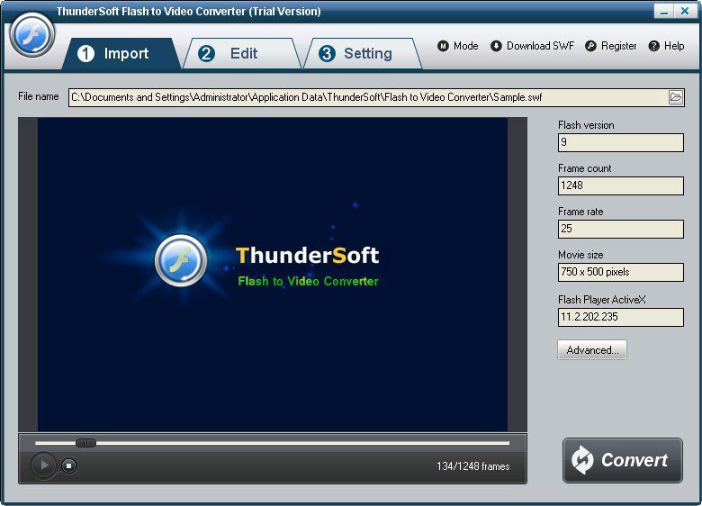 Download ThunderSoft Flash to Video Converter 