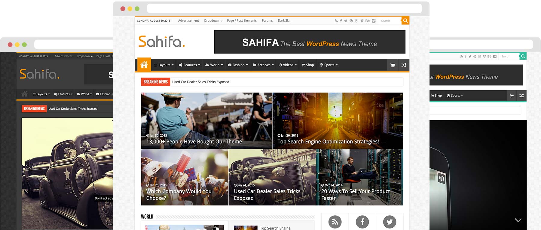 Sahifa Premium Wordpress Theme Activated Full Version