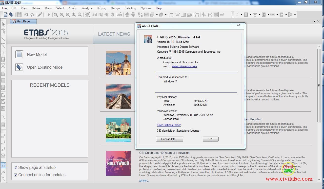 CSI ETABS 2015 Ultimate Full Version