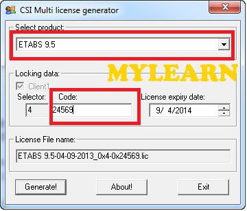 CSI ETABS Licence Generator