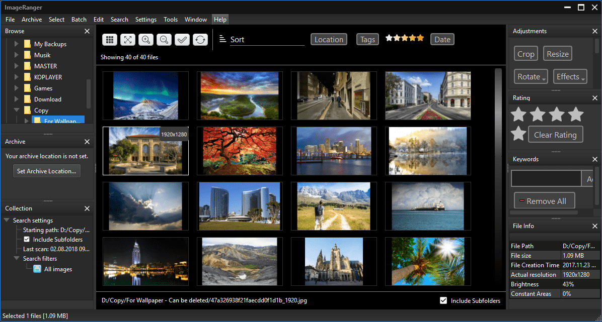 Serial keys ImageRanger Pro Edition Full Version