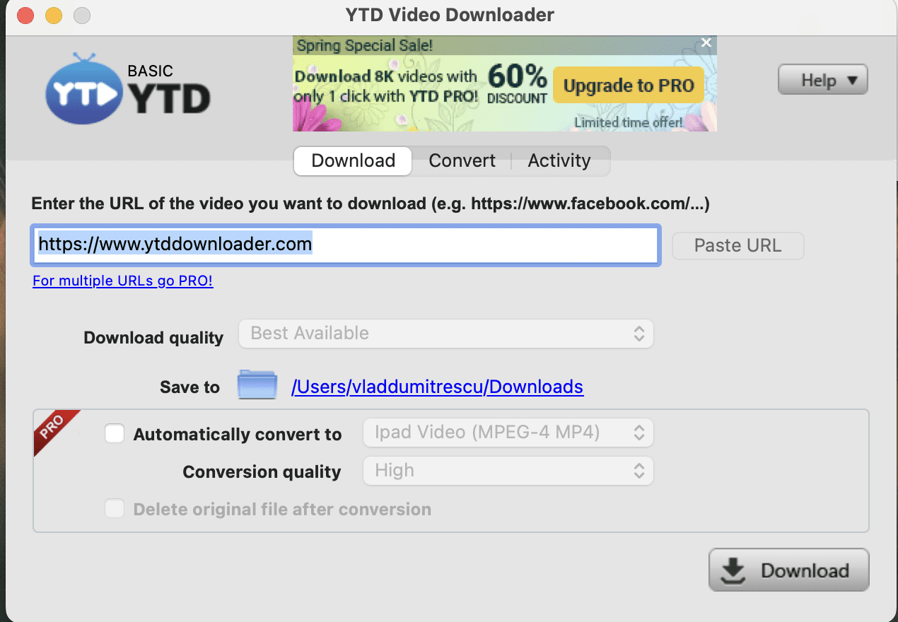 YTD Video Downloader Pro 7 Serial keys for Widows