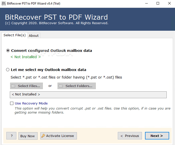 BitRecover PST to PDF Wizard Full Version Free Download
