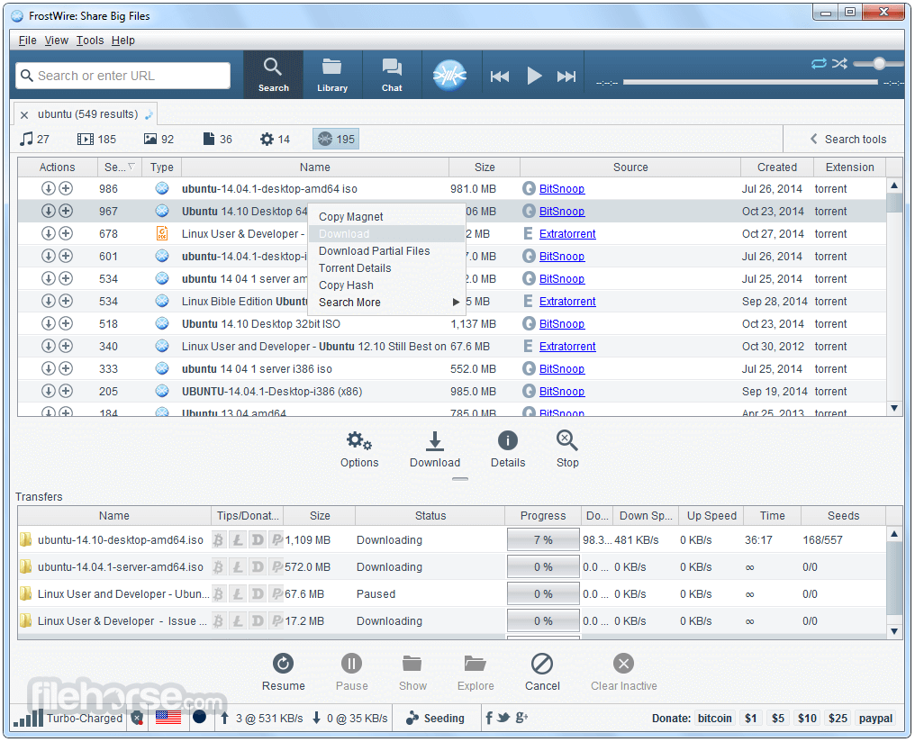 FrostWire Pro for windows with crack