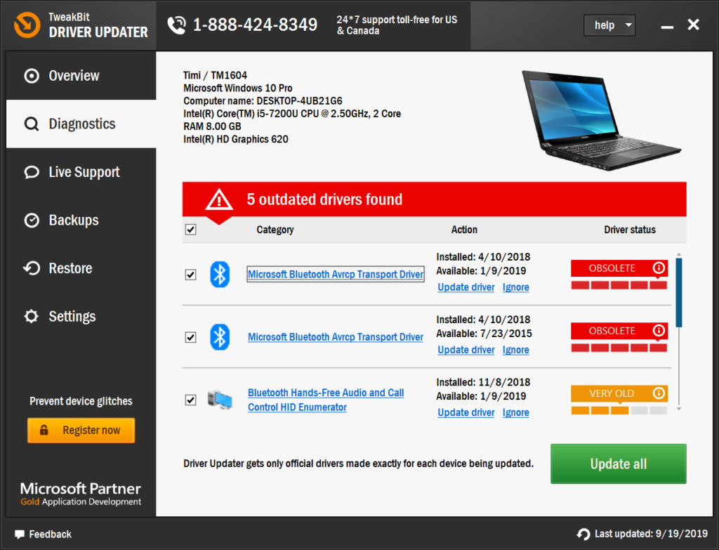 TweakBit Driver Updater Pro Free Download for Windows