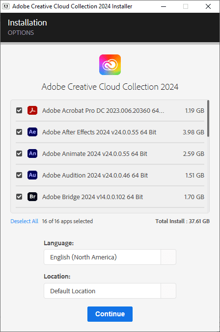 Adobe Creative Cloud Installer 2020: The installation process for Adobe Creative Cloud Collection 2024.