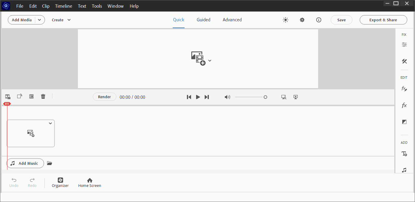 A screenshot of Adobe Premiere Elements 2024 displaying the video editor interface.