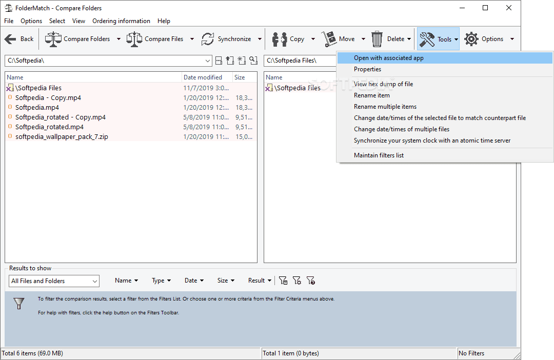 File Explorer window with FolderMatch selected.