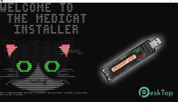 MediCat USB Installer featuring a cat on its cover, ready to assist in installing various media tools.