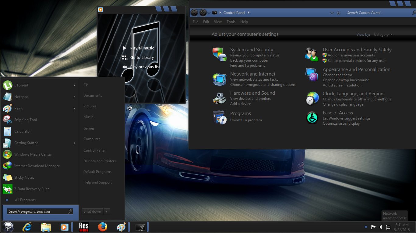 Windows 7 Black Edition Ultimate bootable ISO