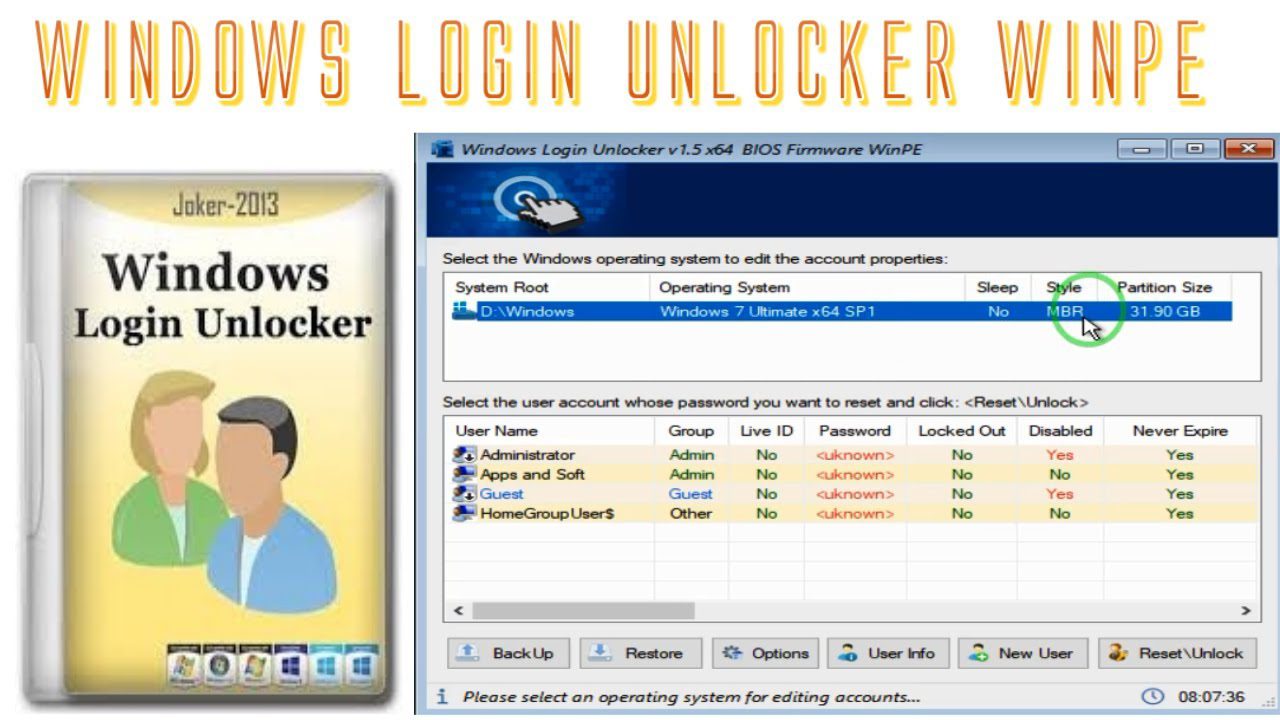 Download Windows Login Unlocker Full Version