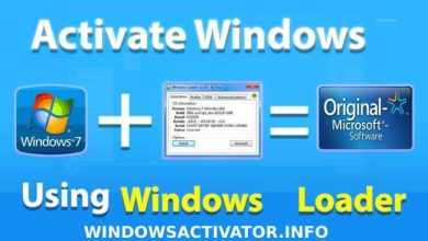 Activating Windows 7 using Windows Loader.