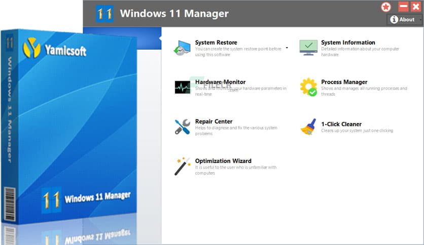 Yamicsoft Windows 11 Manager - A Comprehensive Software For Managing And Optimizing Windows 11 Operating System.
