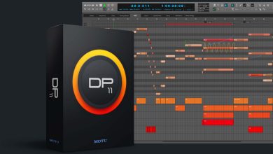 Image of MOTU Digital Performer software interface with various audio tracks and editing tools.