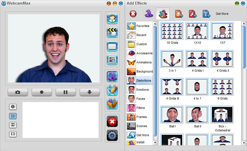 WebcamMax For Windows v8.0.7.8 Add Thousands of Fantastic Effects to Webcam Video for your live chats and Recording