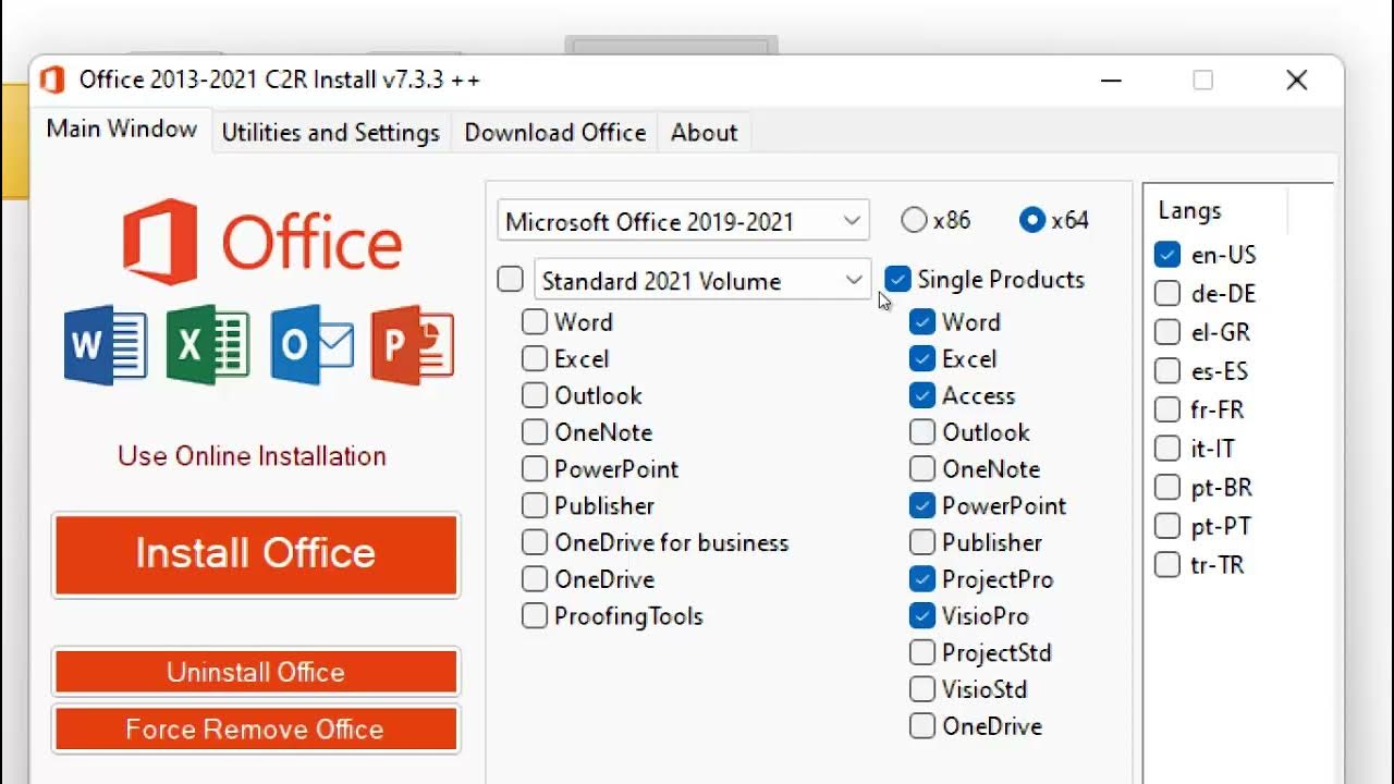 Office 2013-2024 C2R Software Full Version