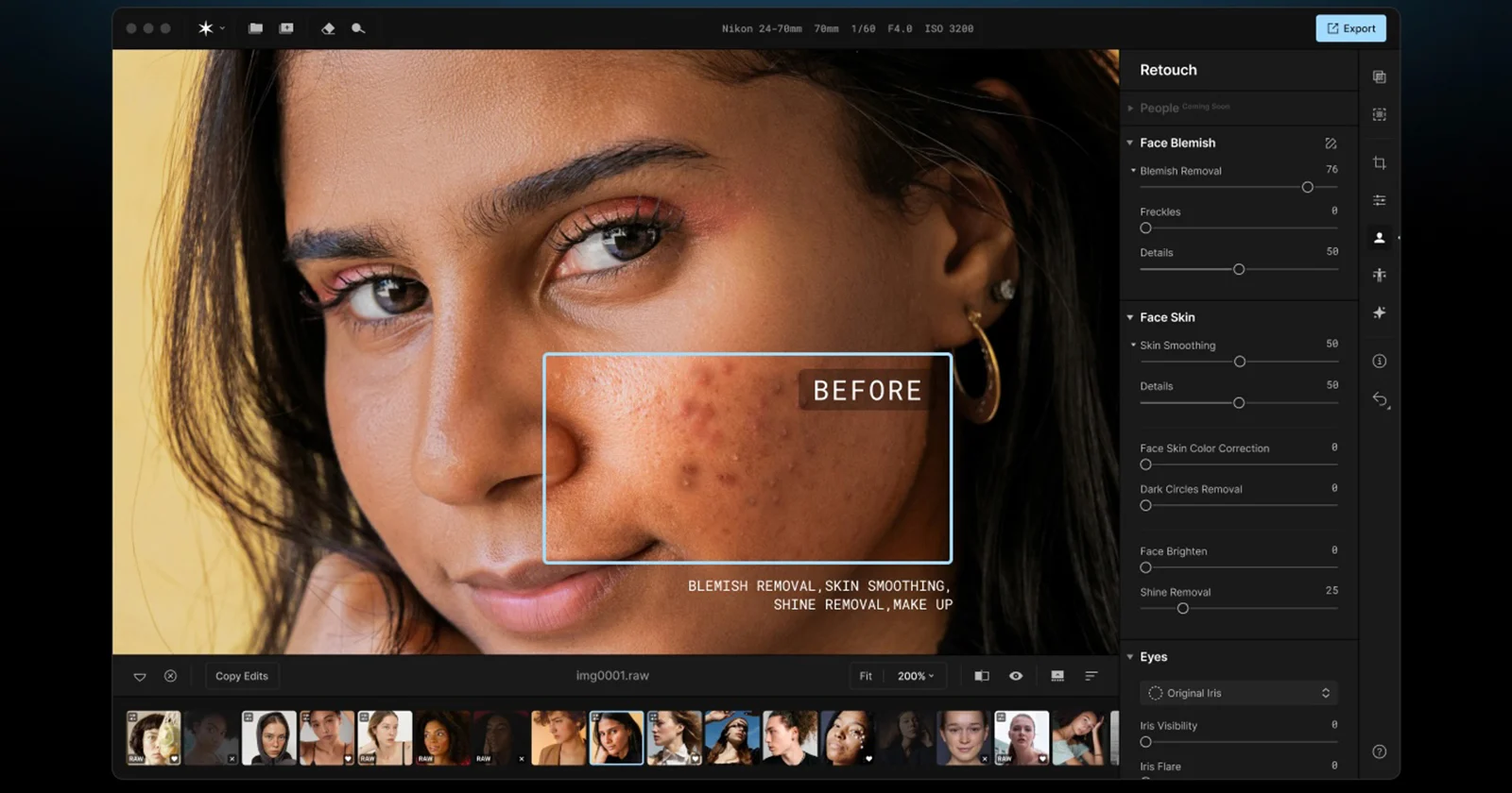Advanced Photo Correction, AI Beauty Retouching, AI image enhancement software, AI Portrait Enhancement Tool, AI Portrait Retouching, AI-based Photo Editor, AI-powered photo enhancer, Aperty Software, Automatic Skin Retouching, Best Portrait Editing Software, Digital Portrait Editor, Face Beautification Tool, Face Editing Software, Facial Feature Enhancement, High-quality Portrait Retouching, High-resolution Photo Retoucher, Photography Post-processing Software, Portrait Background Remover, Portrait Enhancement Tool, Portrait Lighting Adjustment, Portrait Photo Editor Software, Professional Photo Editing Software, Professional Portrait Software, Raw Photo Editing Tool, Skin Smoothing Software, Skylum Aperty Software